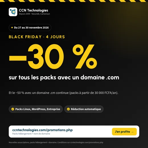 Kit affilié CCN Technologies : promo black friday